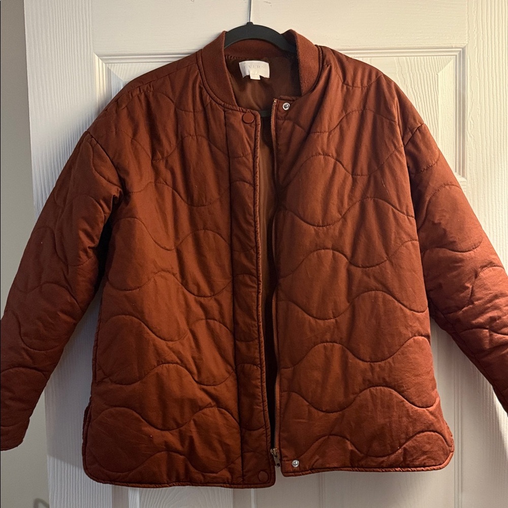 EVERLY SZ S- Rust colored Quilted Jacket